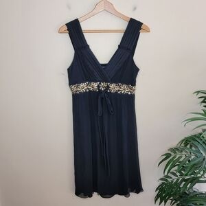 Banana Republic | Silk Embroidered Waistband Dress